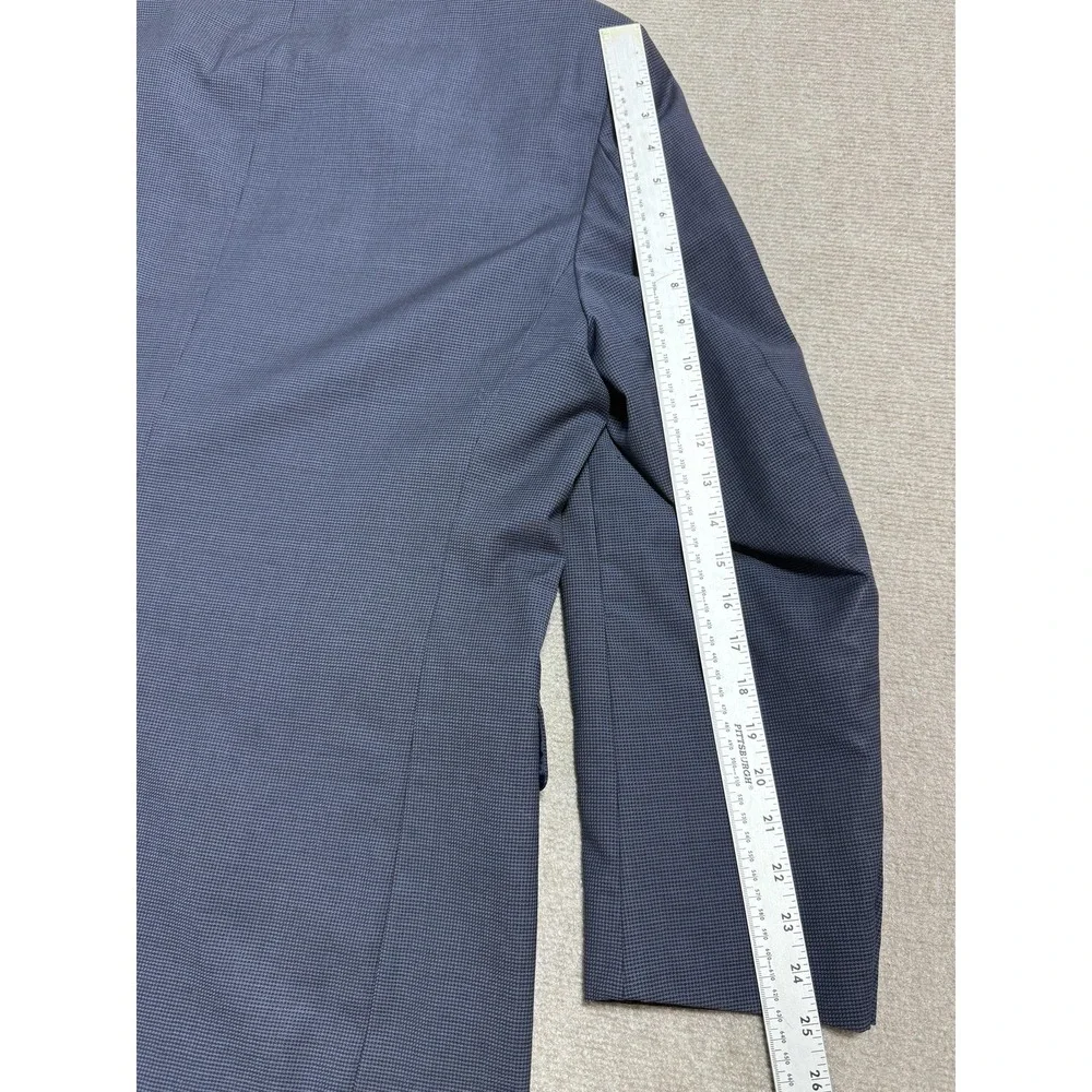 Daniel Gray Suit Mens 44R W39 Navy Wool 2 Button Pleated Cuffed‎ Travel Concepts